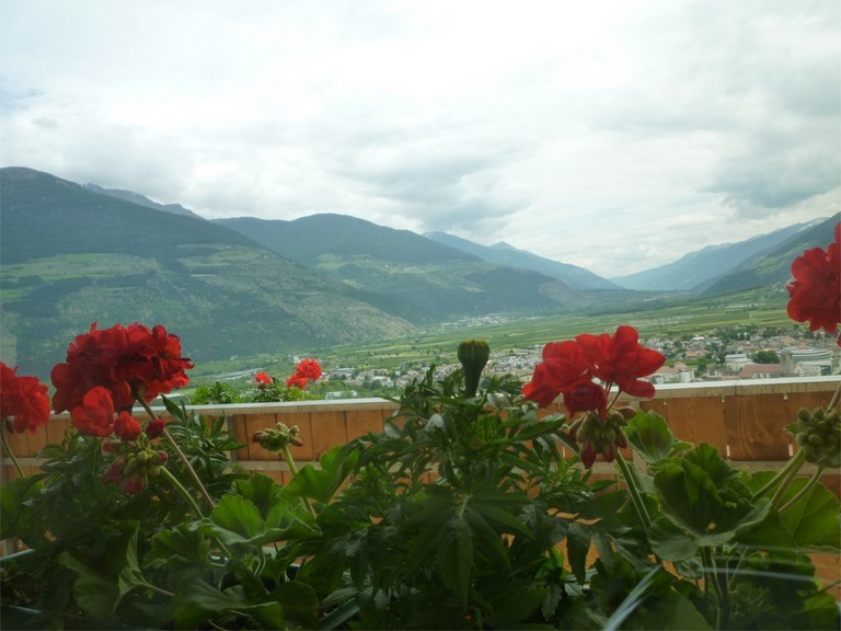 Panoramaaussicht in den Vinschgau